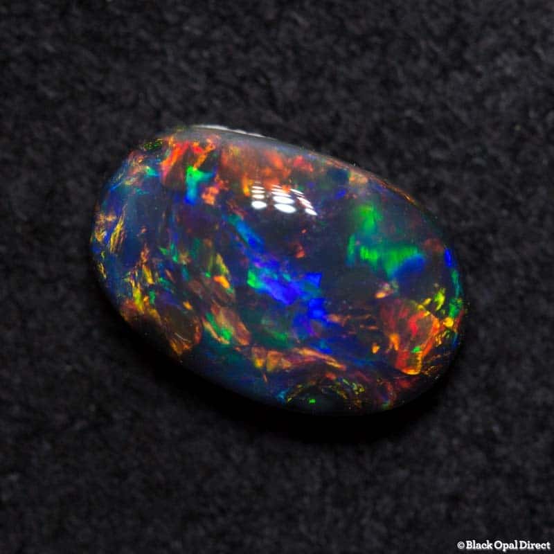 0.91 ct gem black opal 8x5x5mm - Image 5