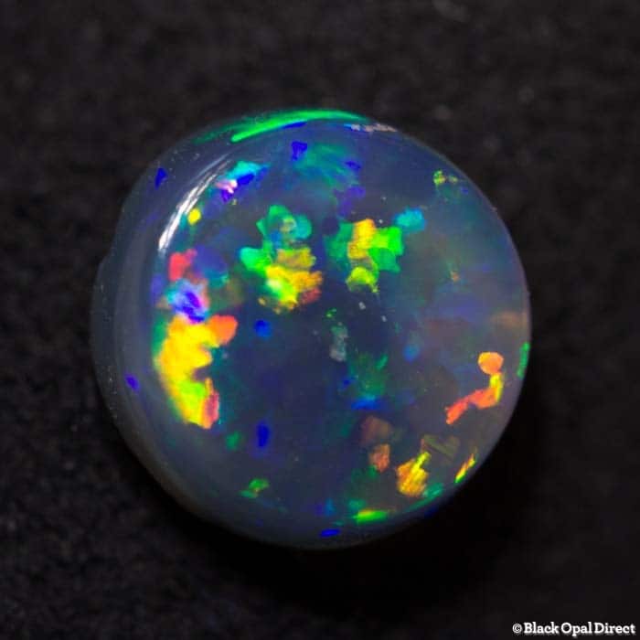 0.94 ct black crystal opal 6mm round x3mm - Image 3