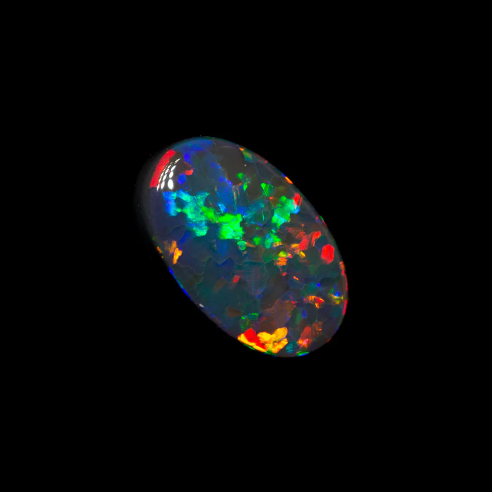 0.94 ct gem black opal 8.5x5.4x2.9mm - Image 2