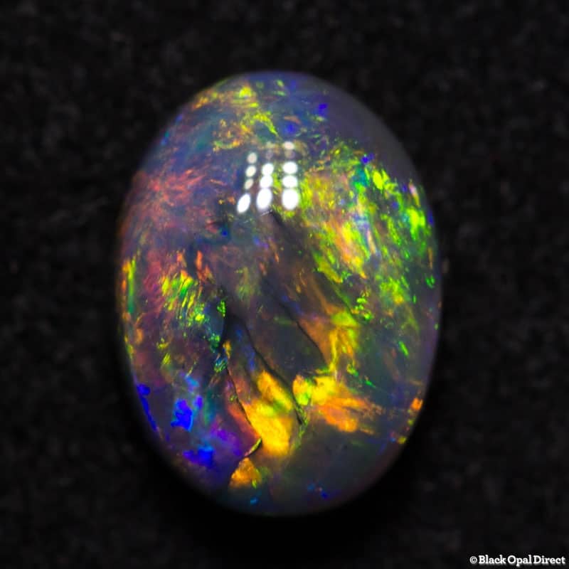 0.95 ct gem black opal 7.5x5.5x3.5mm - Image 3