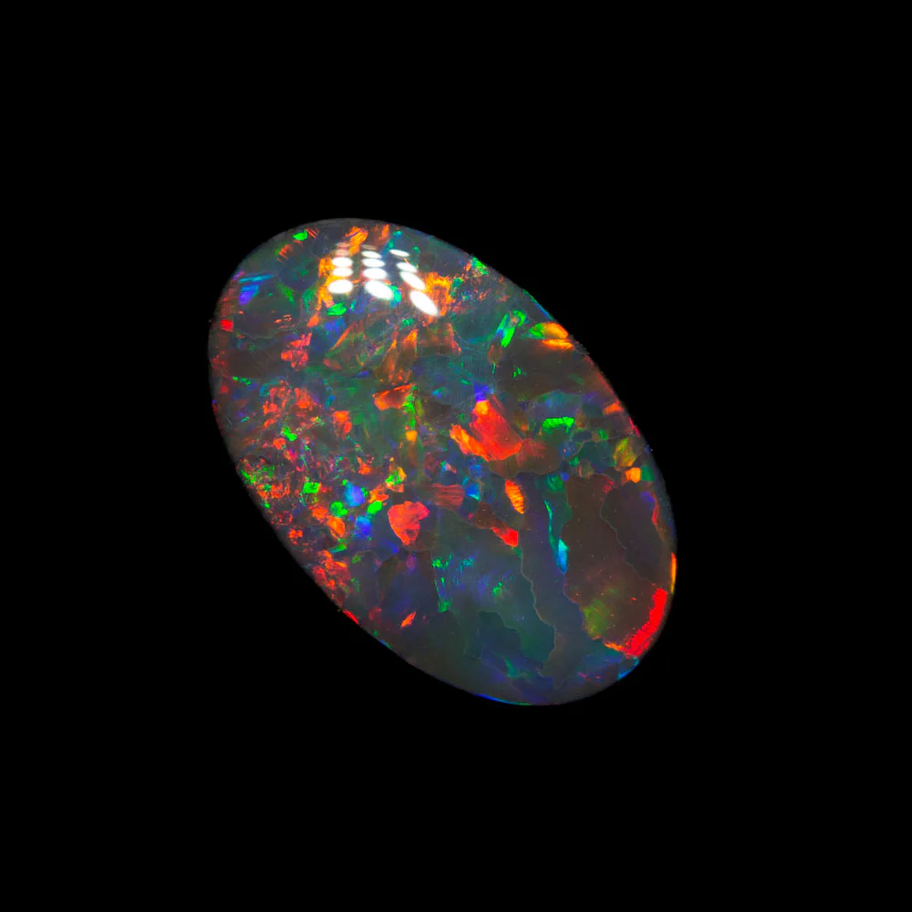 0.96 ct black opal 10.7x6.8x2mm - Image 2