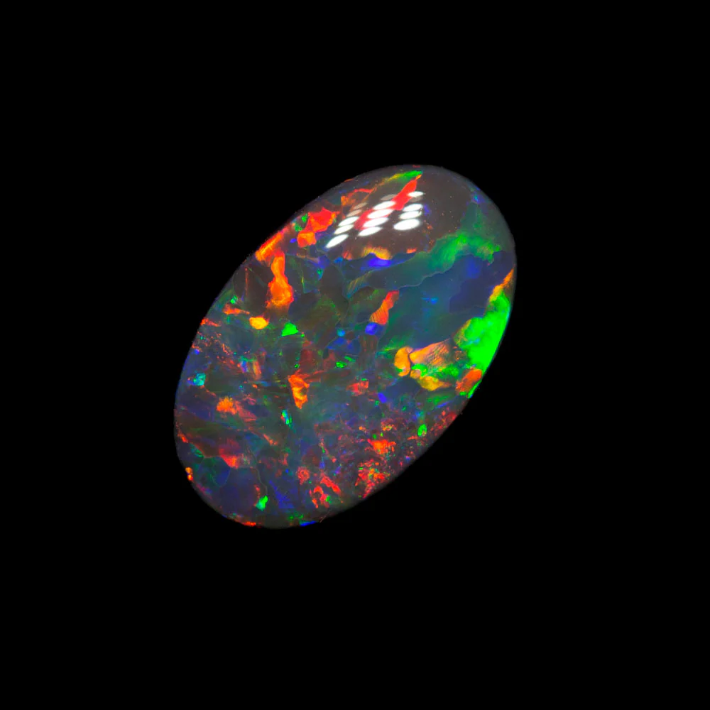 0.96 ct black opal 10.7x6.8x2mm - Image 3