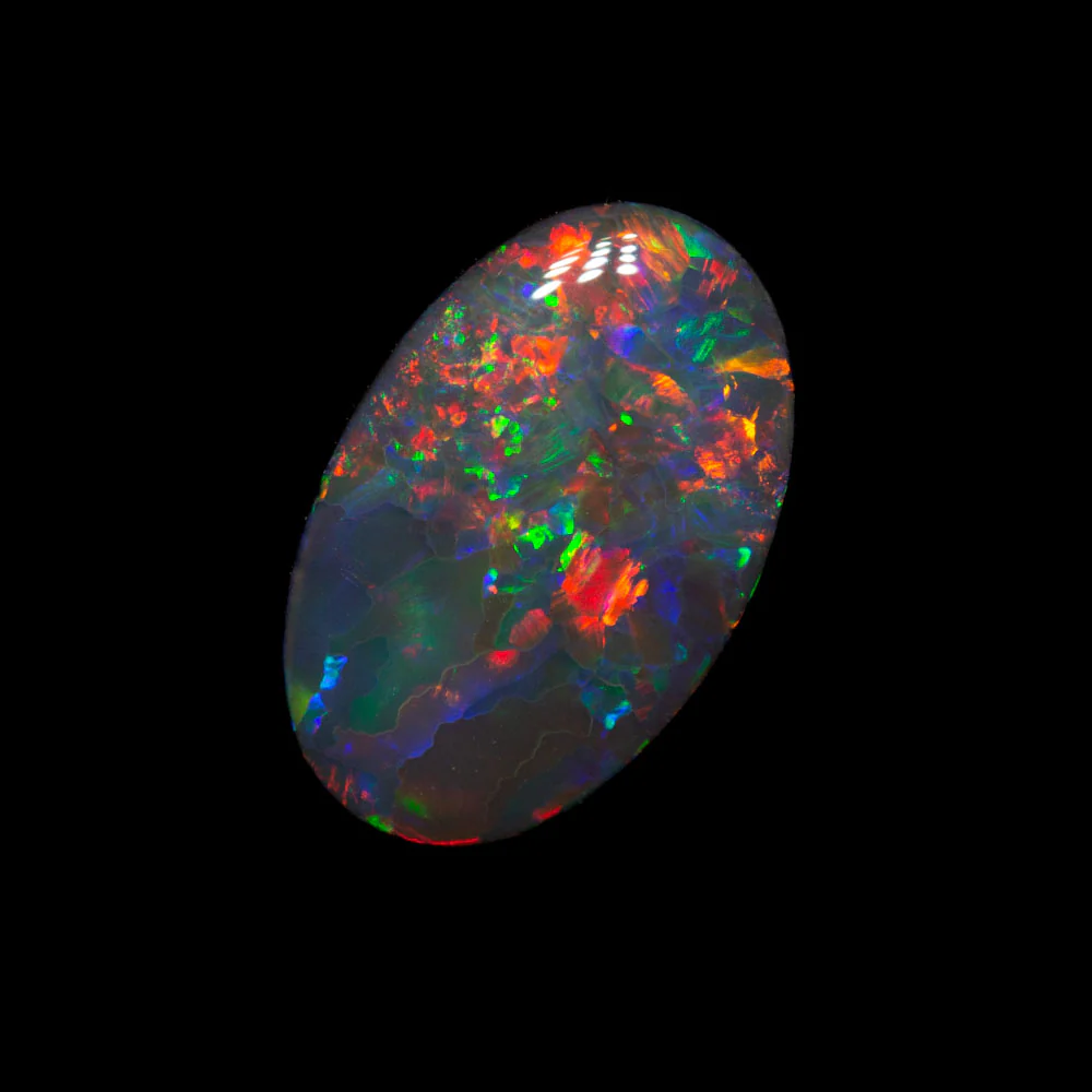 0.96 ct black opal 10.7x6.8x2mm - Image 4