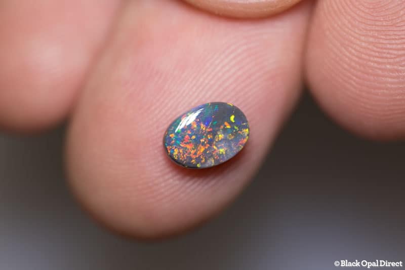 0.96 ct black opal 8x5.5x3mm - Image 3