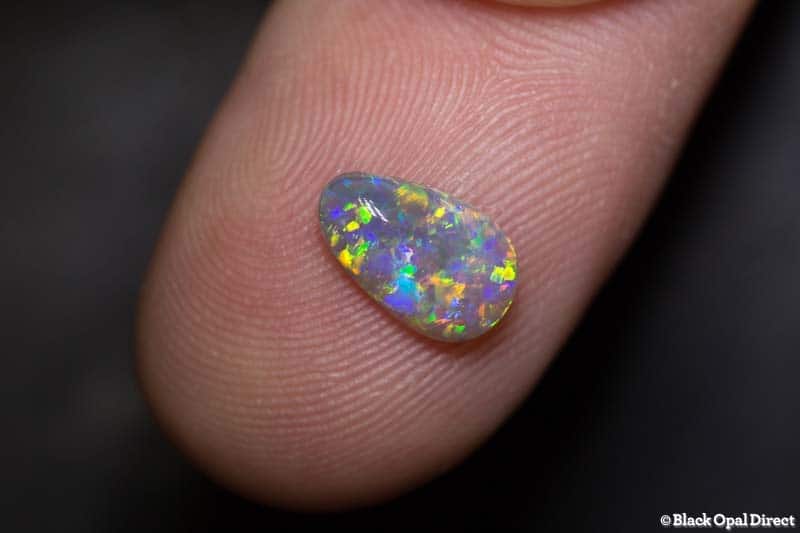 0.96 ct drop shaped crystal opal 9.5x5.5x3.5mm - Image 3