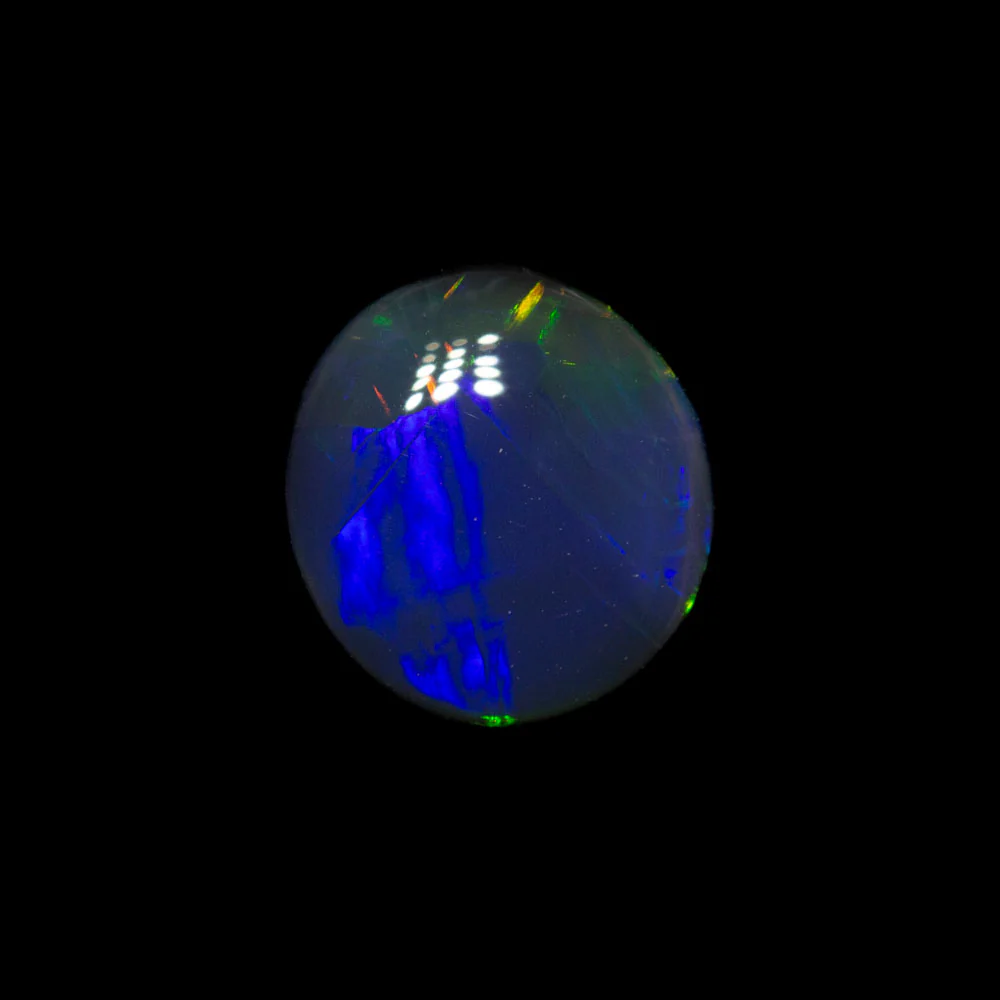 0.96 ct gem black opal 6.6x6.3x3.4mm - Image 2