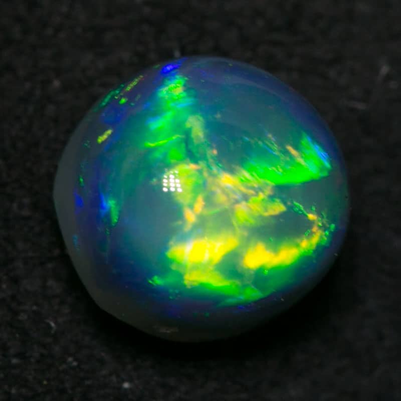 0.97 ct gem black opal 5.5 round x4.5mm thick - Image 4