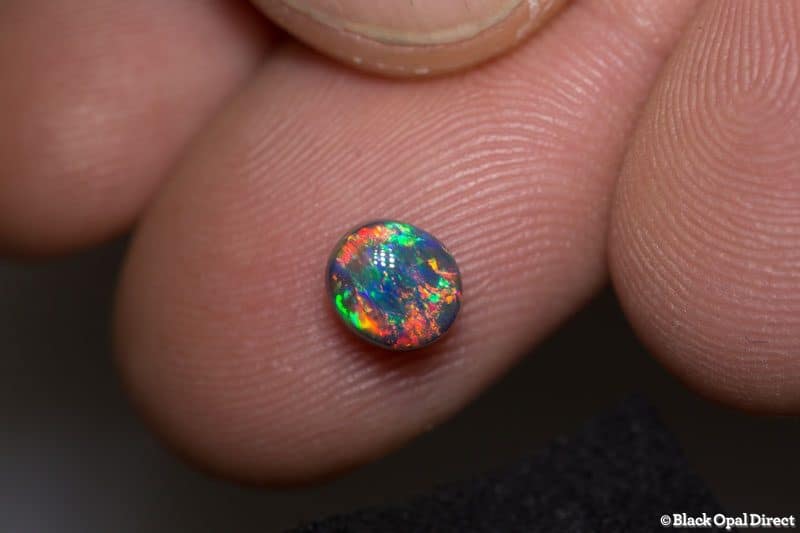 0.97 ct gem black opal 6x5.5x4mm - Image 2