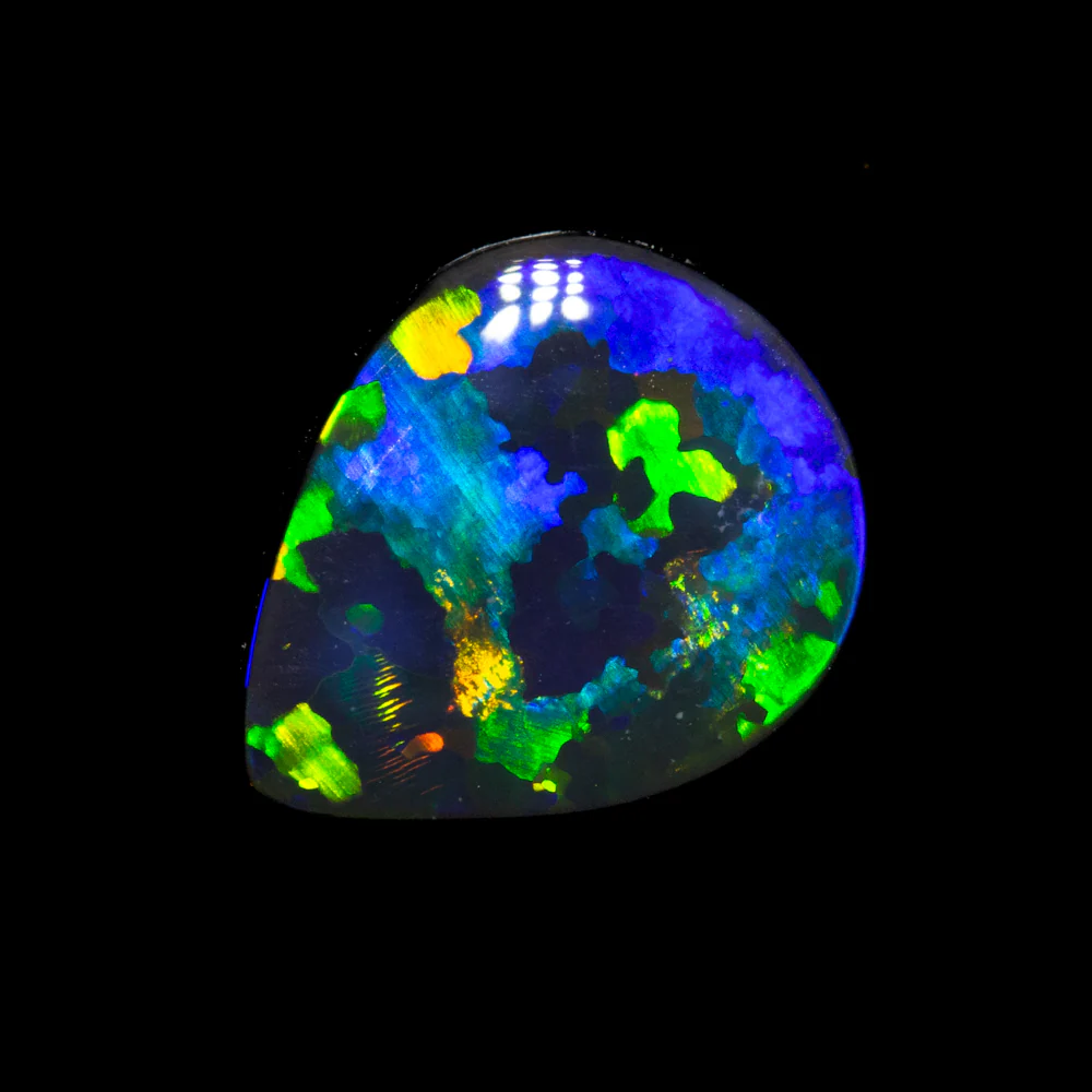 0.97 ct gem black opal 8.6x7x2.5mm - Image 2