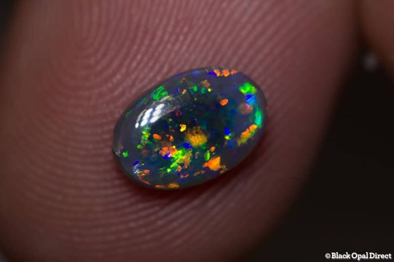 0.97 ct gem black opal 9x6x2mm - Image 2