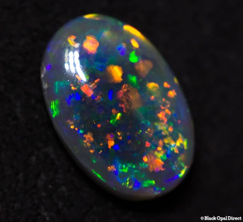 0.97 ct gem black opal 9x6x2mm - Image 3