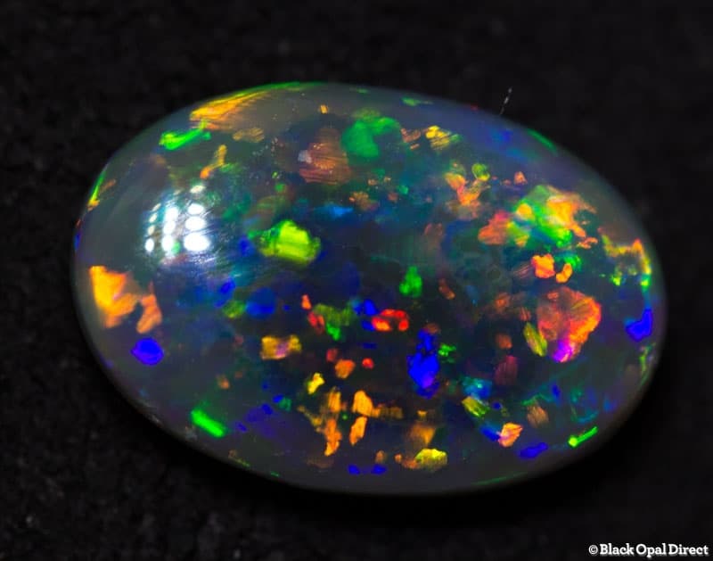 0.97 ct gem black opal 9x6x2mm - Image 4