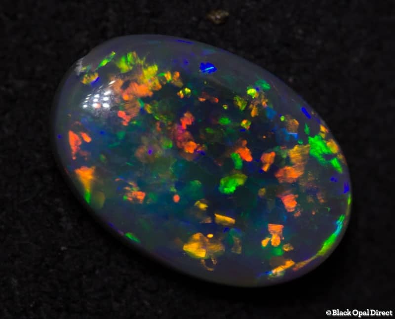 0.97 ct gem black opal 9x6x2mm - Image 5