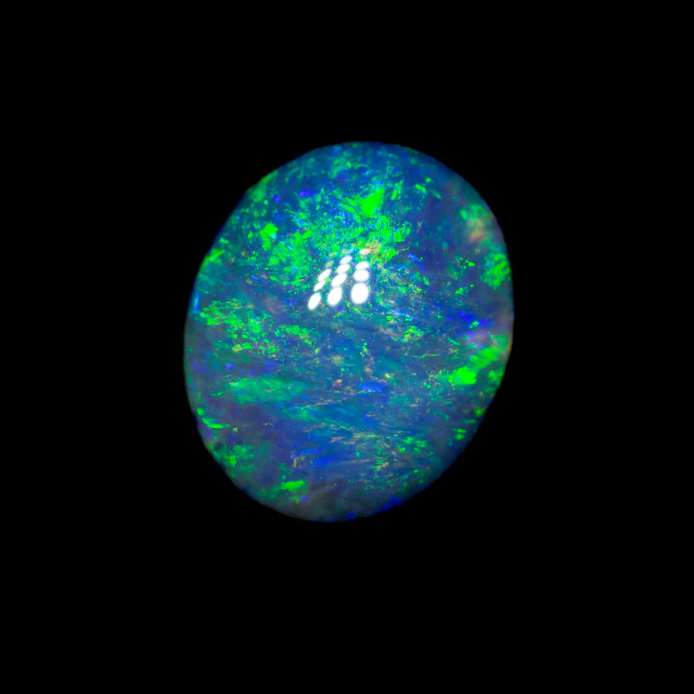 0.98 ct black opal 8x6.7x2.9mm - Image 2