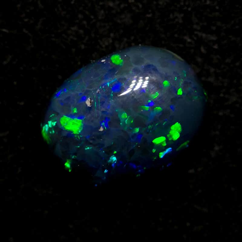 1.00 ct black opal 8x6x3mm - Image 3