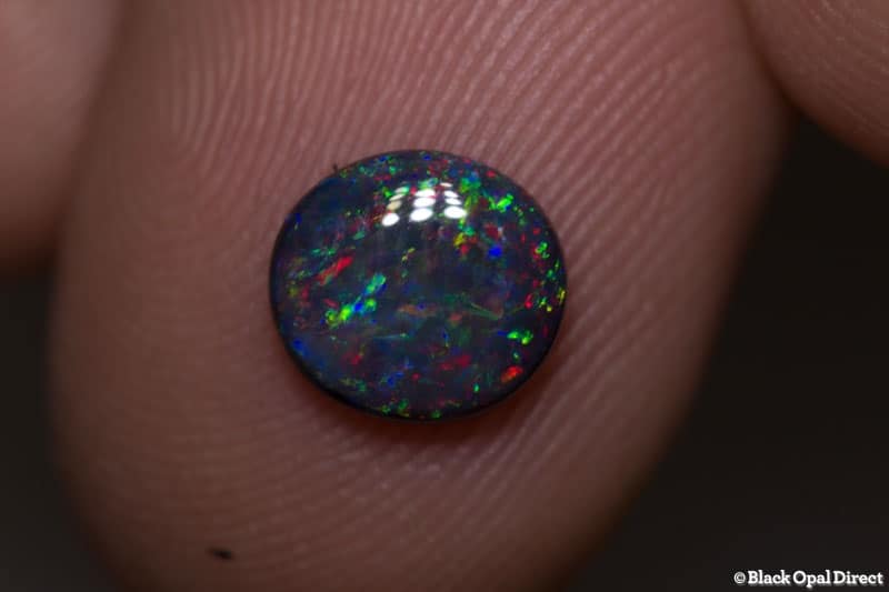 1.00 ct black opal 8x7.5x3mm - Image 3