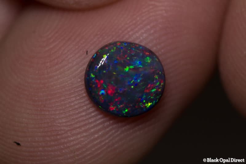 1.00 ct black opal 8x7.5x3mm - Image 4