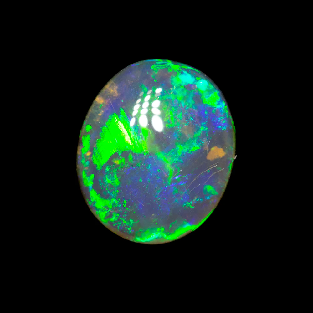 1.00 ct black crystal opal 8.7x7.4x2.6mm - Image 2