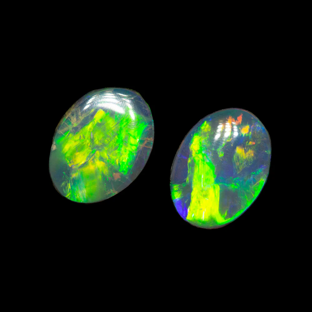 1.00 ct crystal opal pair 6.9x5.1x2.1mm - Image 2