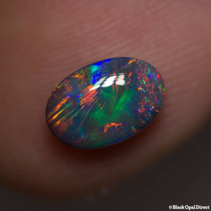 1.00 ct gem black opal 8.5x6x3mm - Image 3