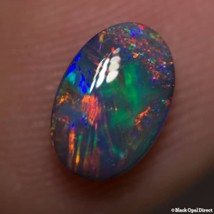 1.00 ct gem black opal 8.5x6x3mm - Image 4