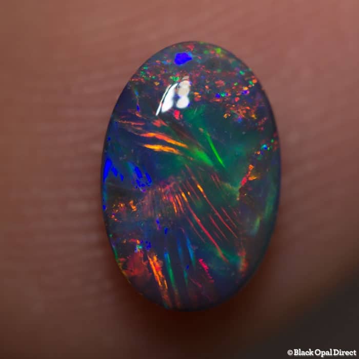 1.00 ct gem black opal 8.5x6x3mm - Image 5