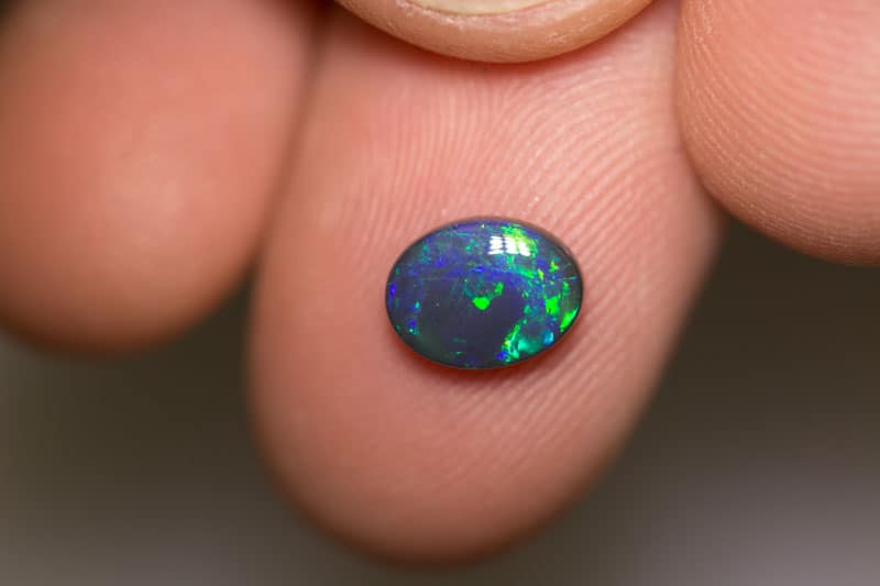 1.01 ct black opal 8x6x2.5mm - Image 3