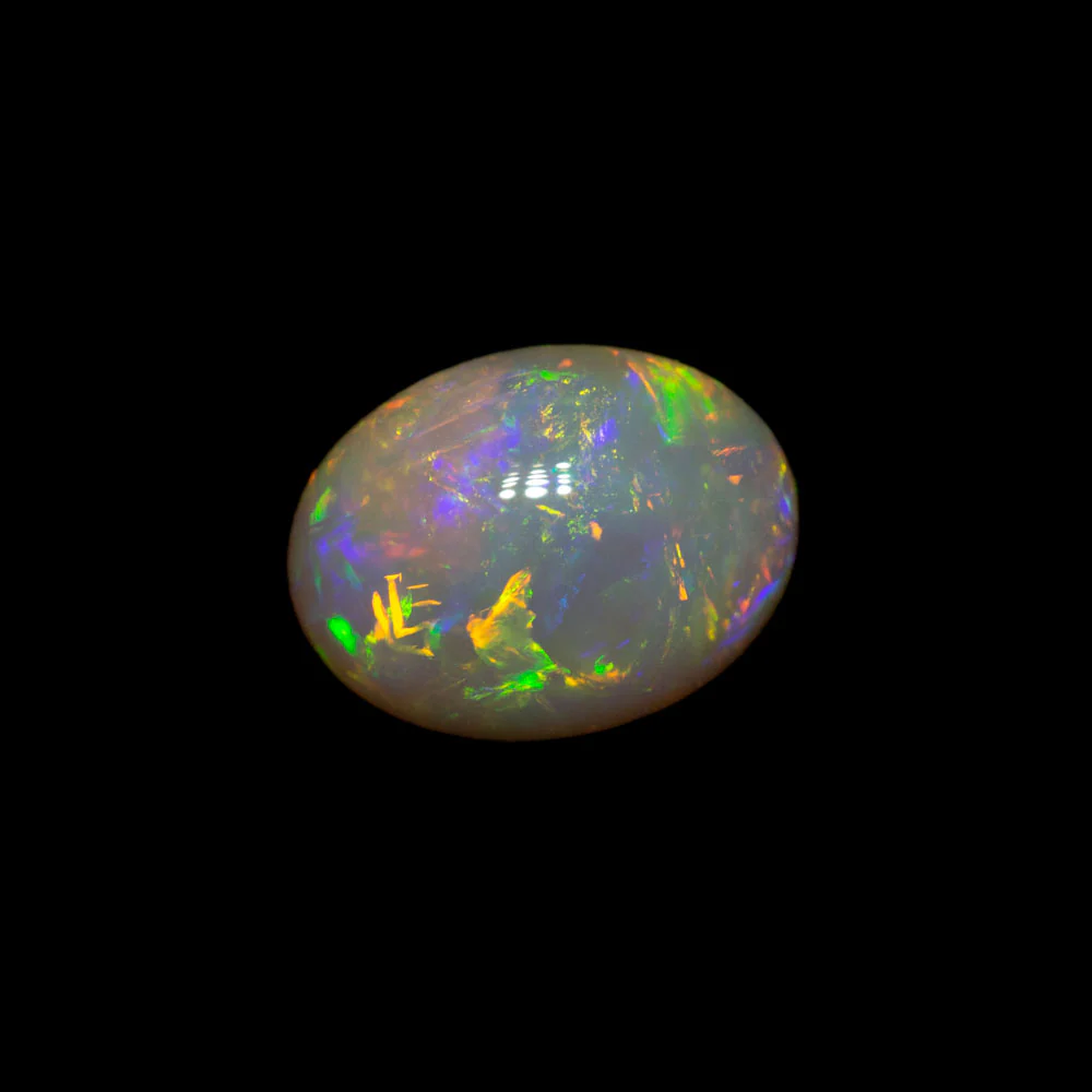 1.01 ct dark crystal opal 8x6.1x3.4mm - Image 2