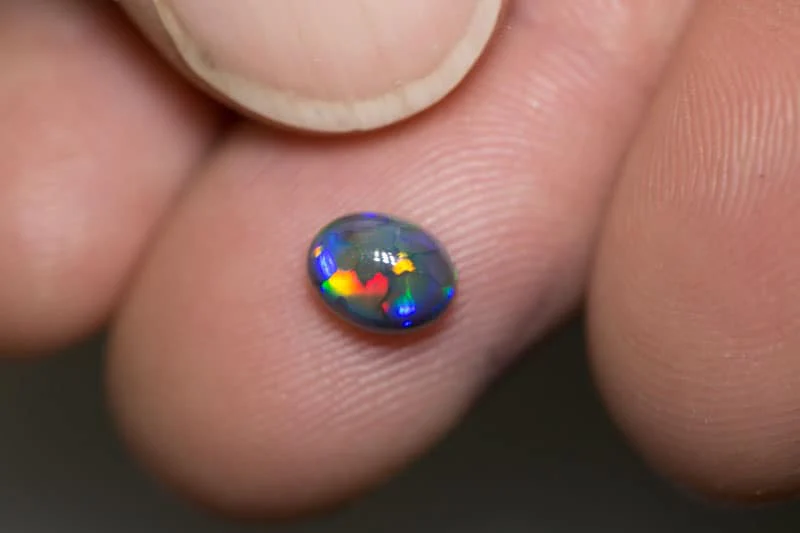 1.01 ct gem black opal 7x5x4.5mm - Image 2