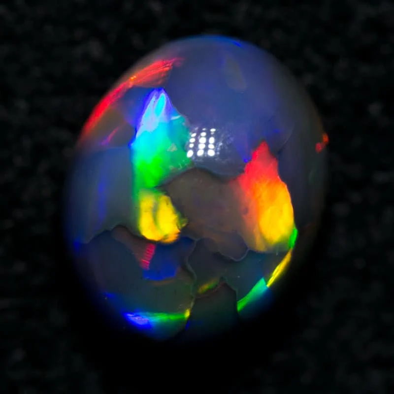 1.01 ct gem black opal 7x5x4.5mm - Image 4