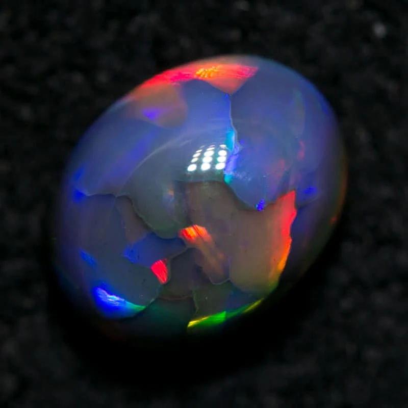 1.01 ct gem black opal 7x5x4.5mm - Image 6