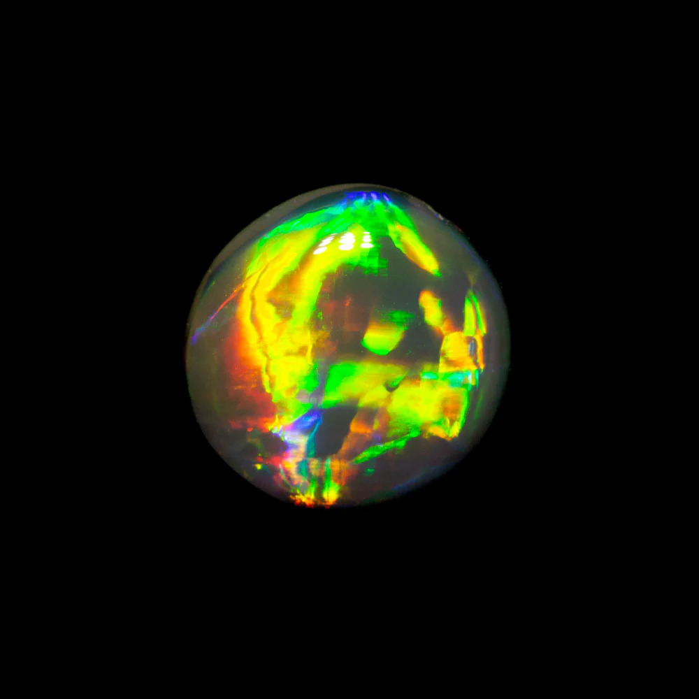 1.02 ct gem black opal 7x6.8x3.1mm - Image 2