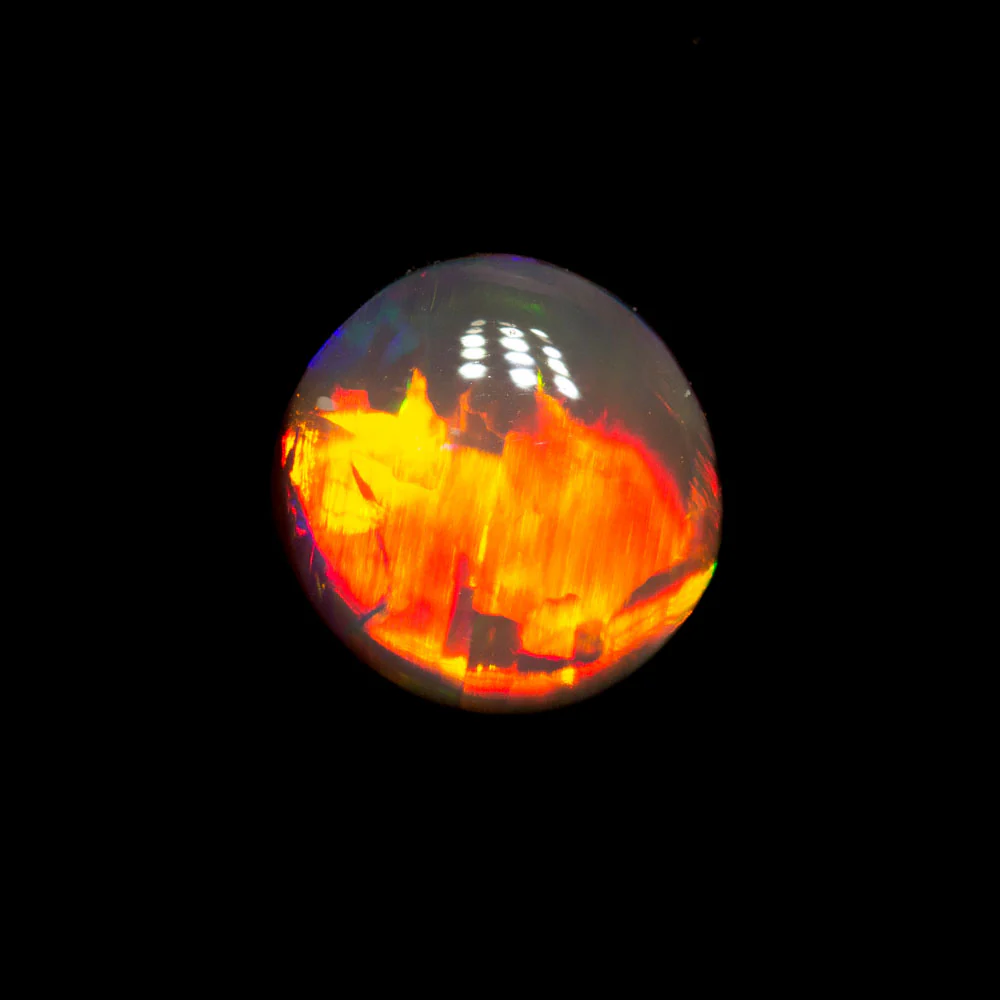 1.02 ct gem black opal 7x6.8x3.1mm - Image 3