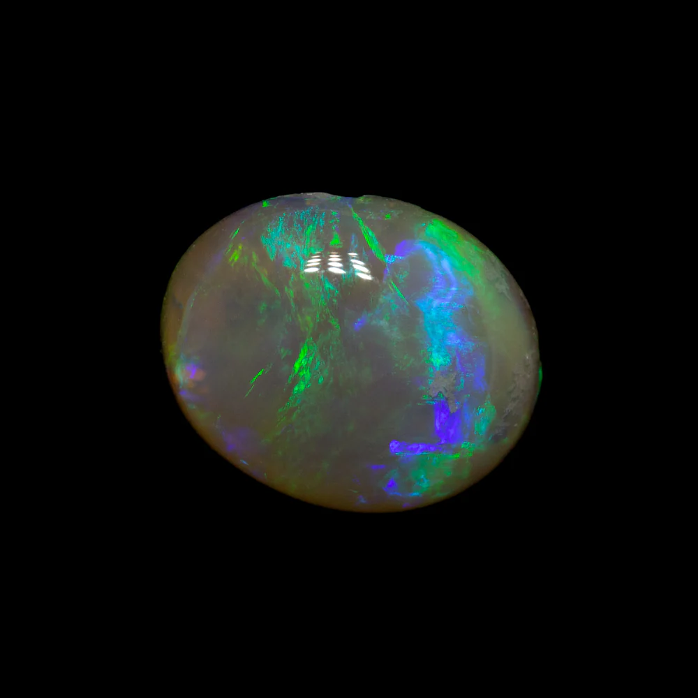 1.03 ct dark crystal opal 7.9x6.6x3.4mm - Image 2