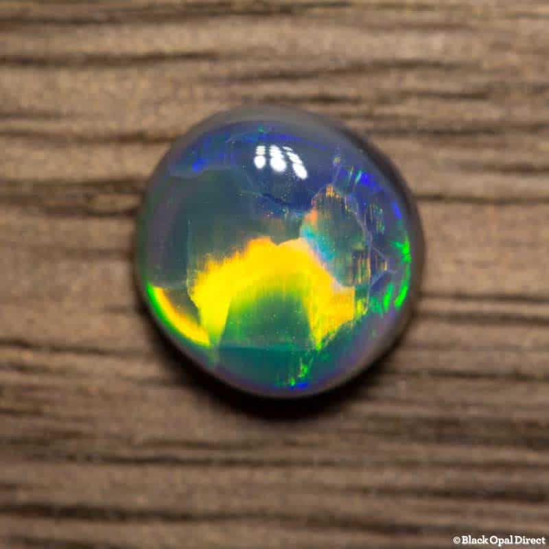 1.04 ct gem black opal 6.5mm round x3mm - Image 2