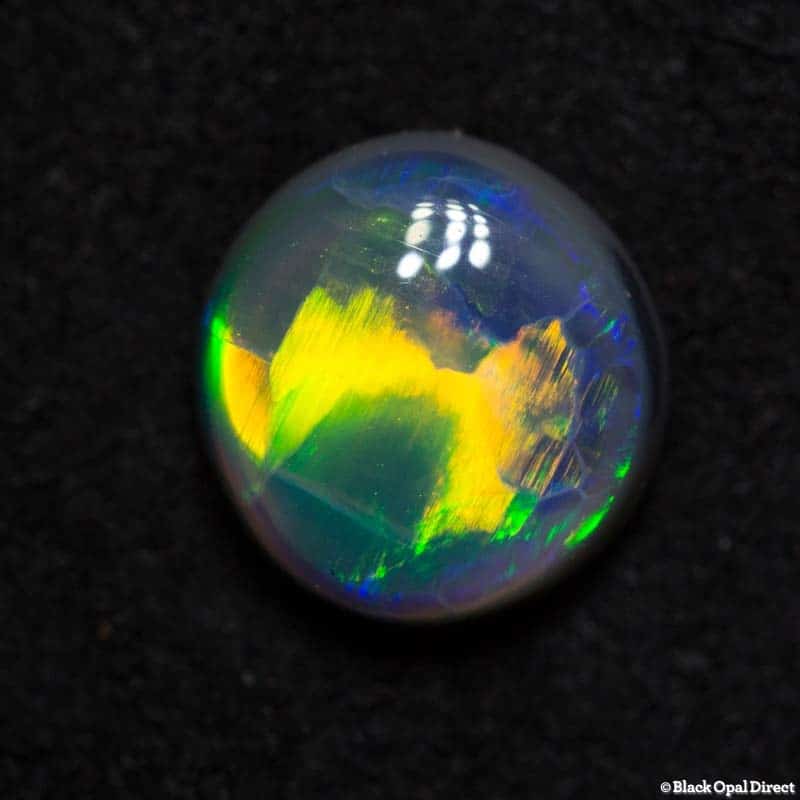 1.04 ct gem black opal 6.5mm round x3mm - Image 3