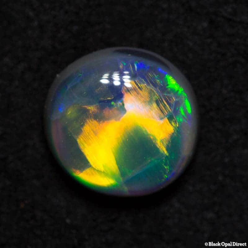 1.04 ct gem black opal 6.5mm round x3mm - Image 4