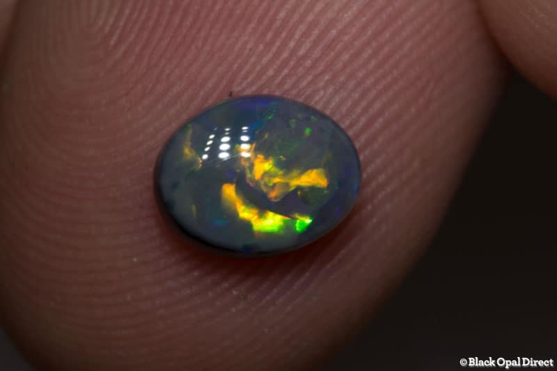 1.07 ct black opal 8x6x3mm - Image 2