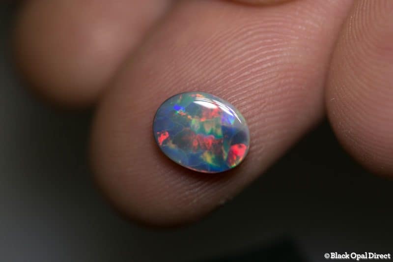 1.07 ct semi black opal 9x7x2mm - Image 2