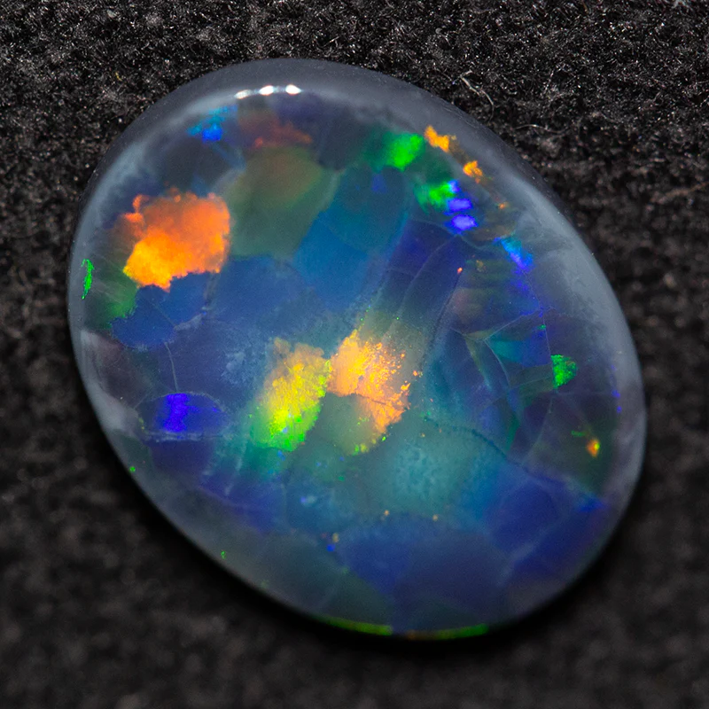 1.08 ct gem black opal 9.8x7.7x2.1mm - Image 2