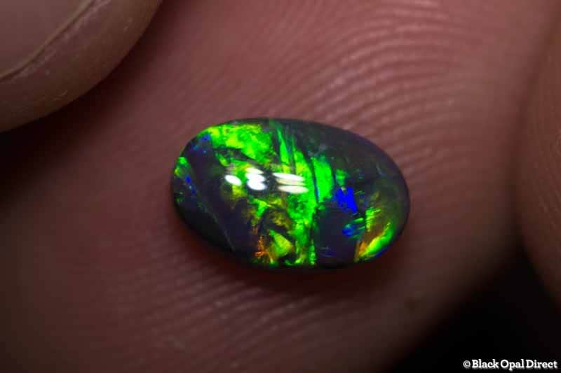 1.08 ct gem black opal 9x6x3mm - Image 2