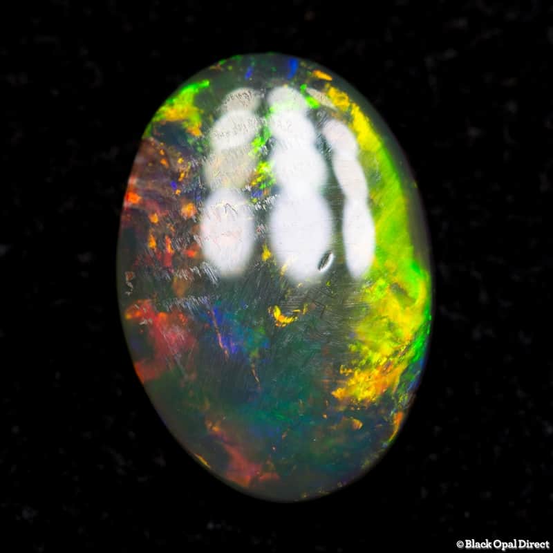 1.08 ct green orange crystal opal 10x7x2mm - Image 3