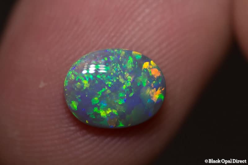 1.08 ct semi black opal 9x7x2.5mm - Image 3