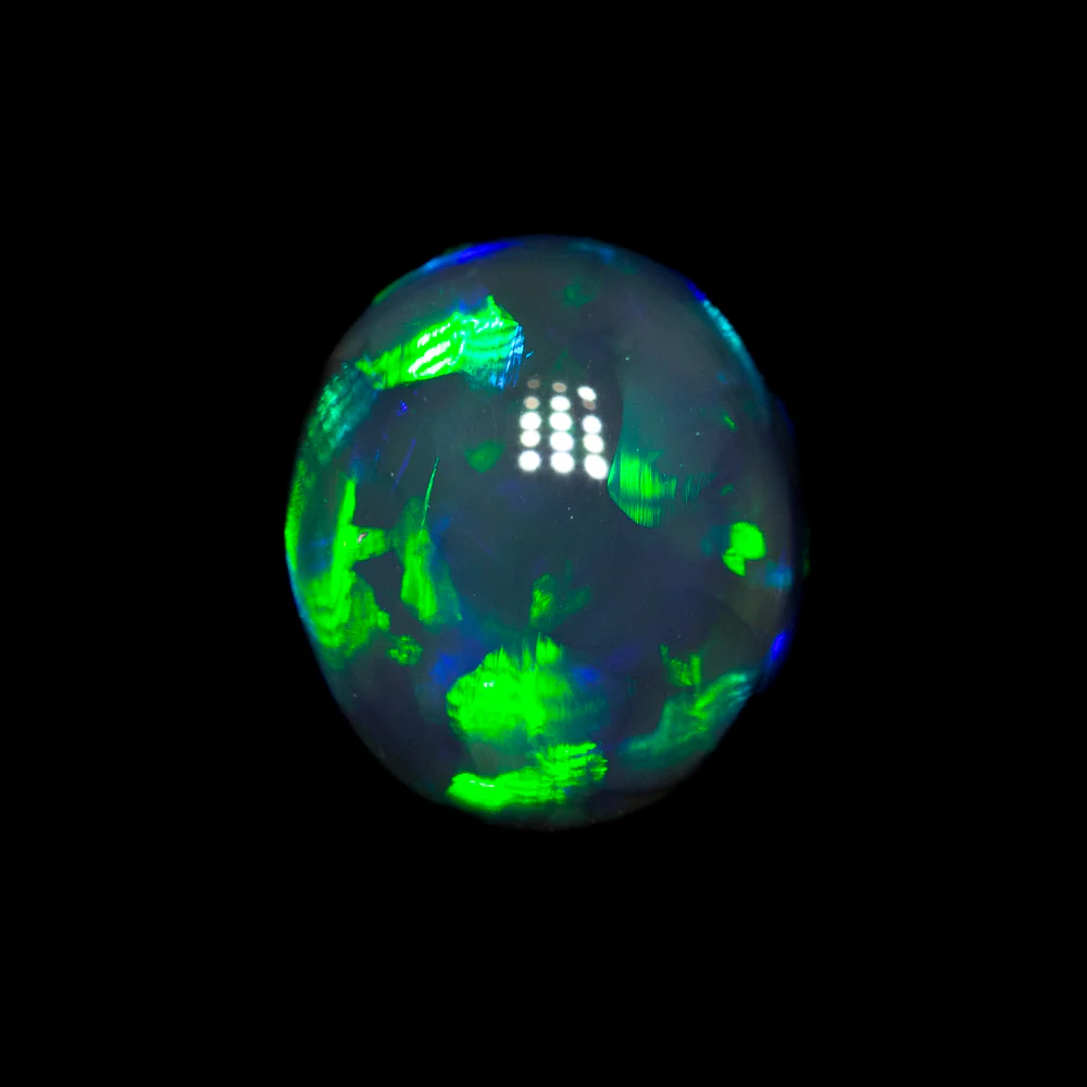 1.09 ct gem black opal 7.5x6.5x3.3mm - Image 2
