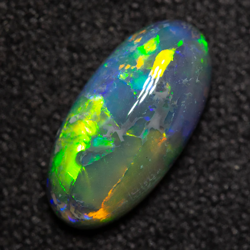 1.10 ct gem black opal 10x5x3.3mm - Image 2