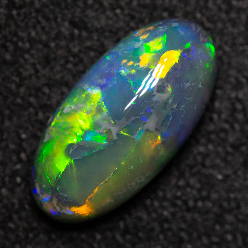 1.10 ct gem black opal 10x5x3.3mm - Image 3