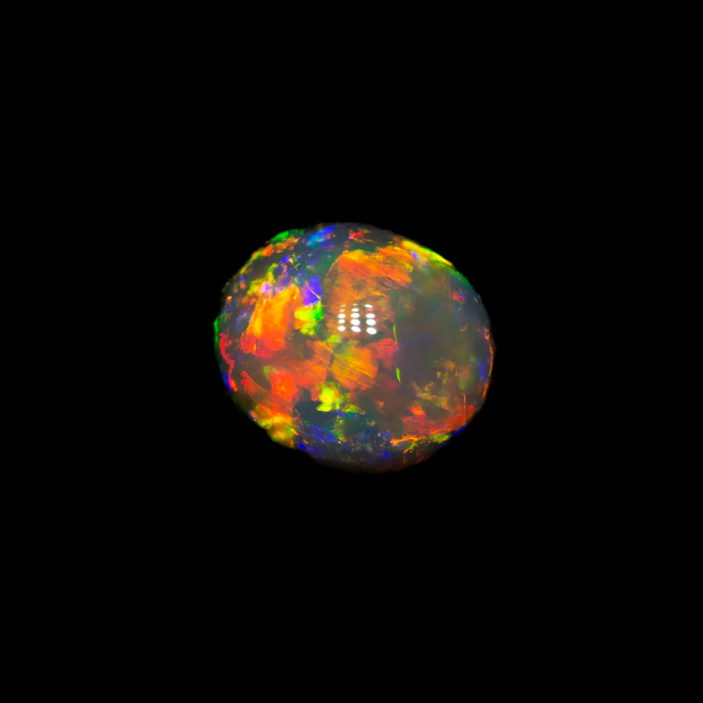 1.10 ct gem black opal 6.3x5.4x5.1mm - Image 2