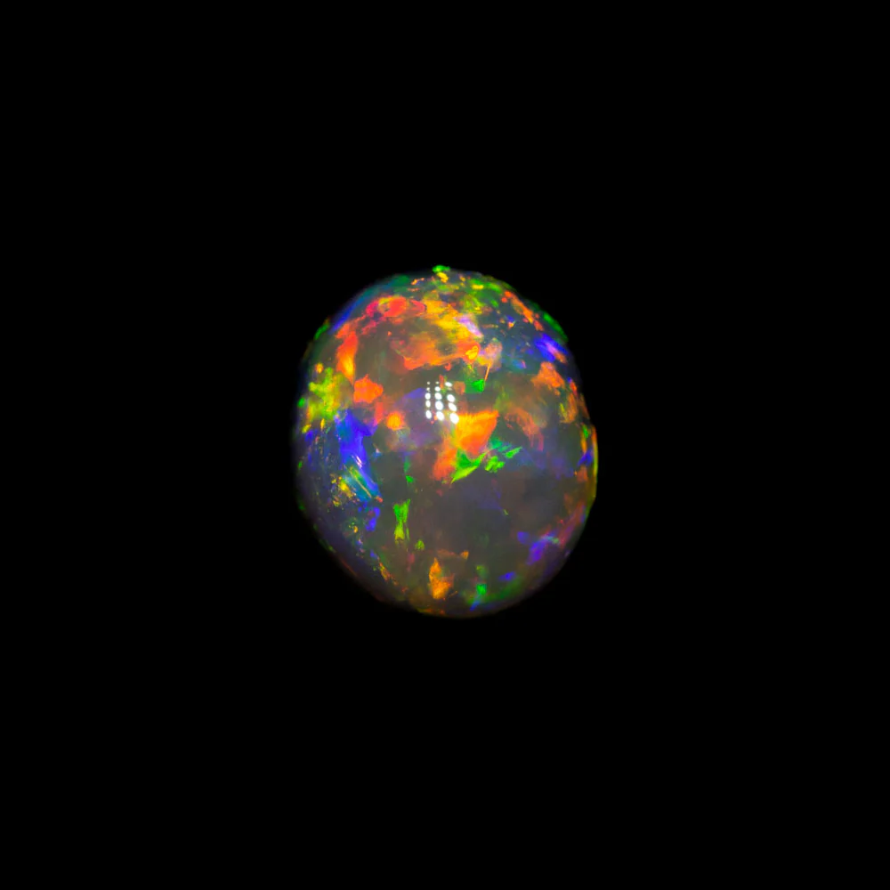 1.10 ct gem black opal 6.3x5.4x5.1mm - Image 3