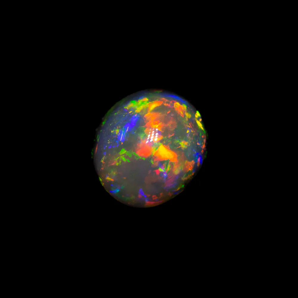 1.10 ct gem black opal 6.3x5.4x5.1mm - Image 4