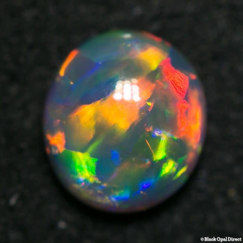 1.10 ct gem black opal 7x6.5x3.5mm - Image 2